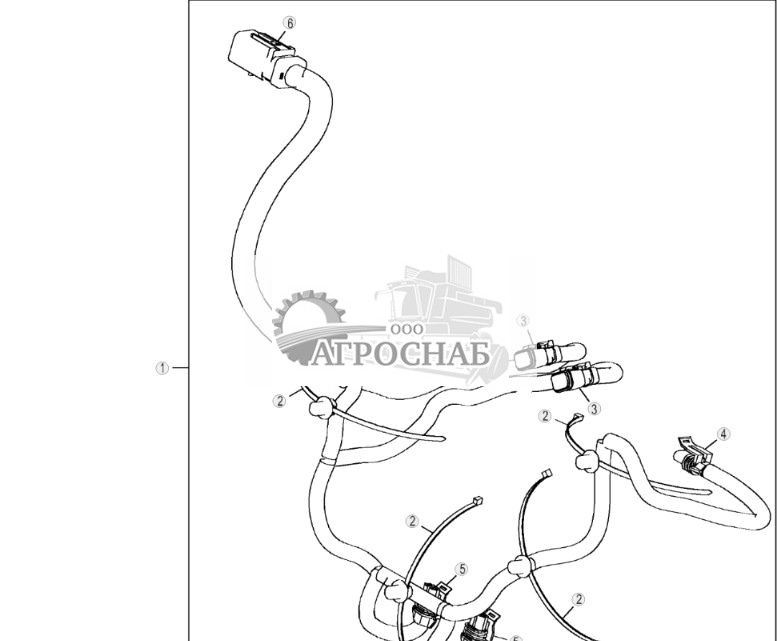 Жгут проводов распределителя погрузчика (ручное управление) - ST153101 97.jpg